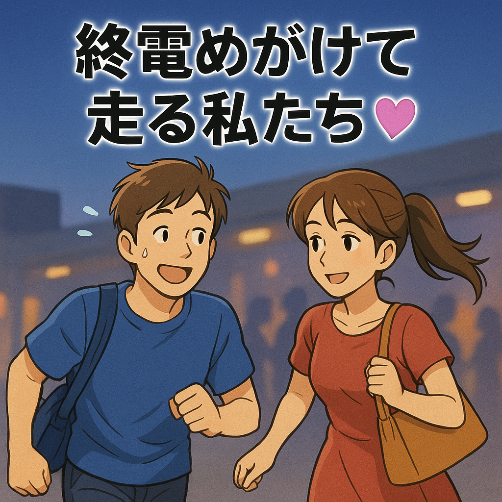 終電めがけて走る私たち💕