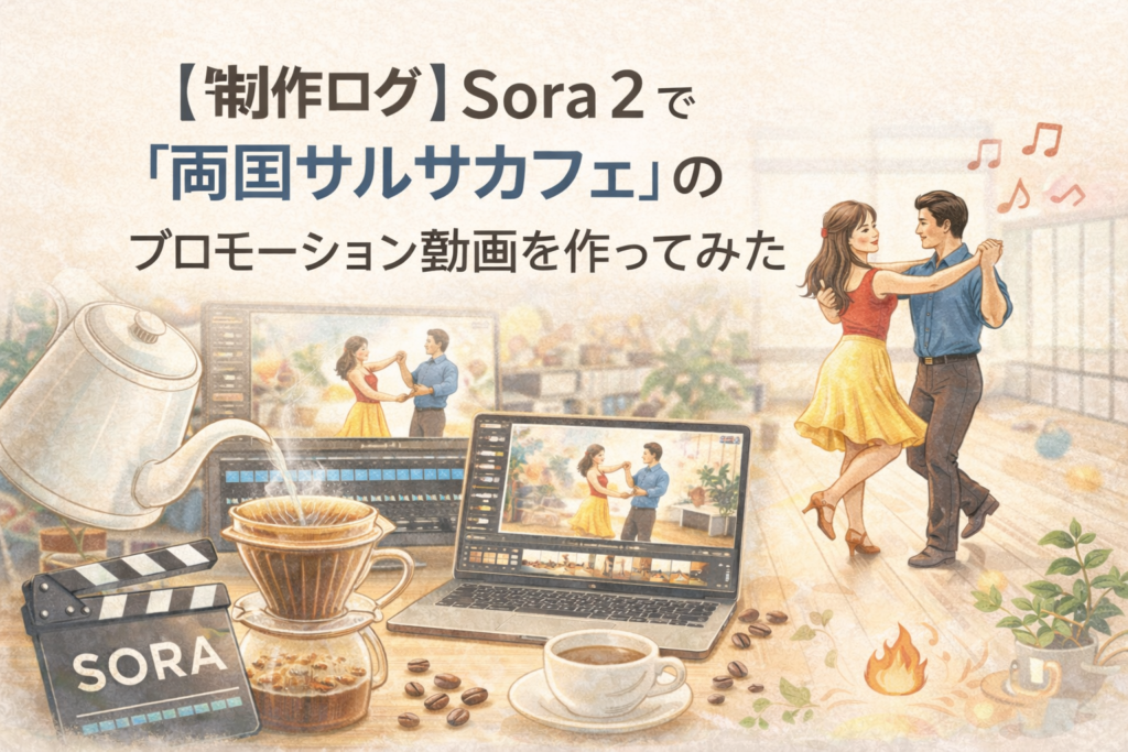 【制作ログ】Sora 2で「両国サルサカフェ」のプロモーション動画を作ってみた