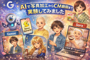 AIで写真加工からCM動画まで作れる時代に？実験してみました