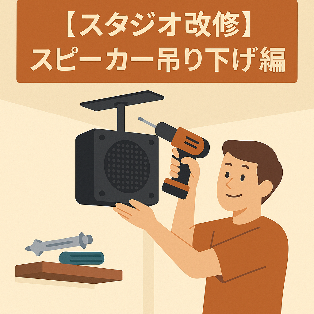 【スタジオ改修】スピーカー吊り下げ編