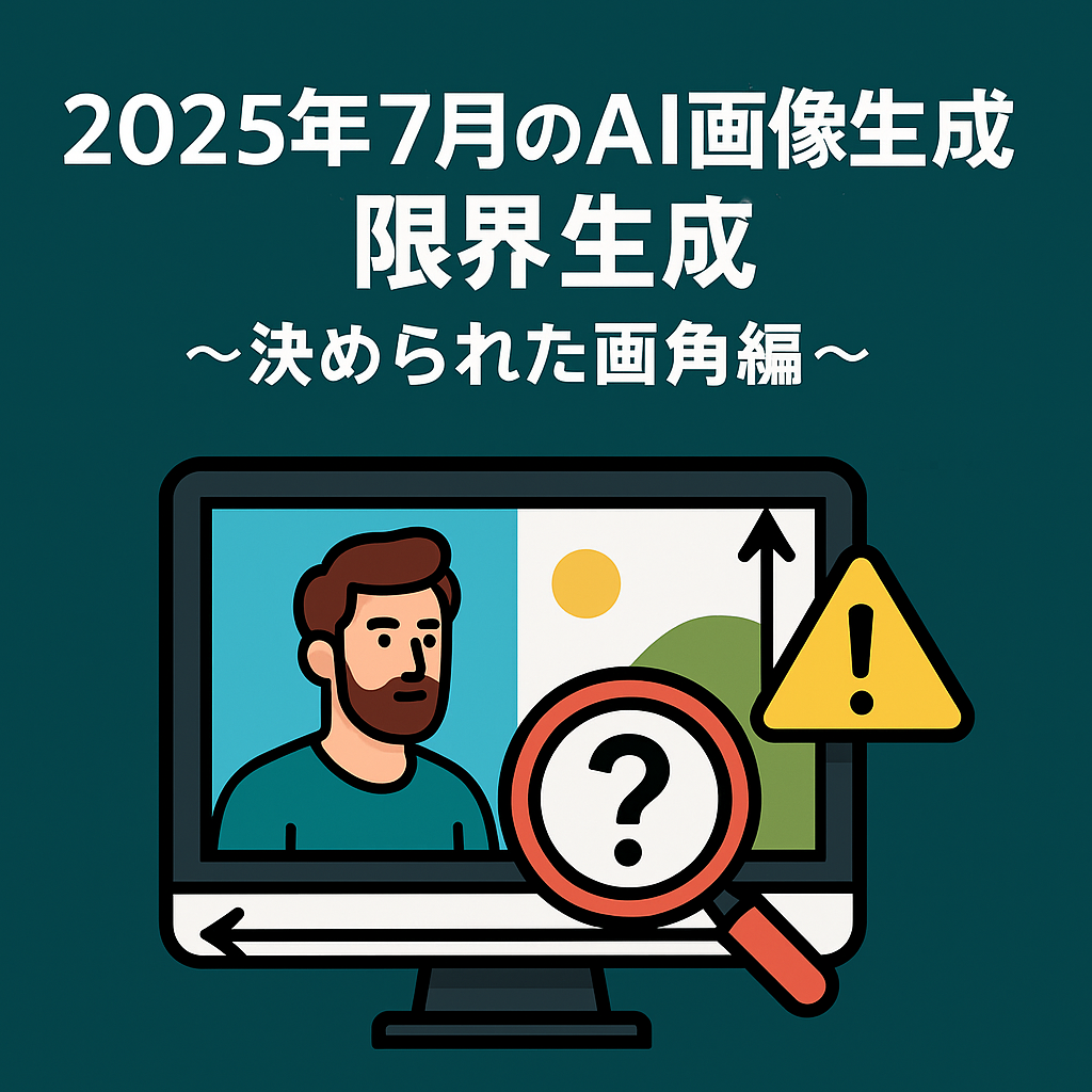 2025年7月のAI画像生成の限界 〜決められた画角編〜