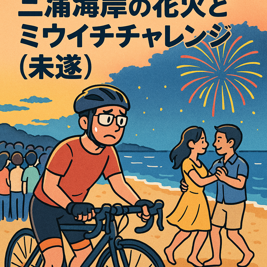 三浦海岸の花火とミウイチチャレンジ（未遂）