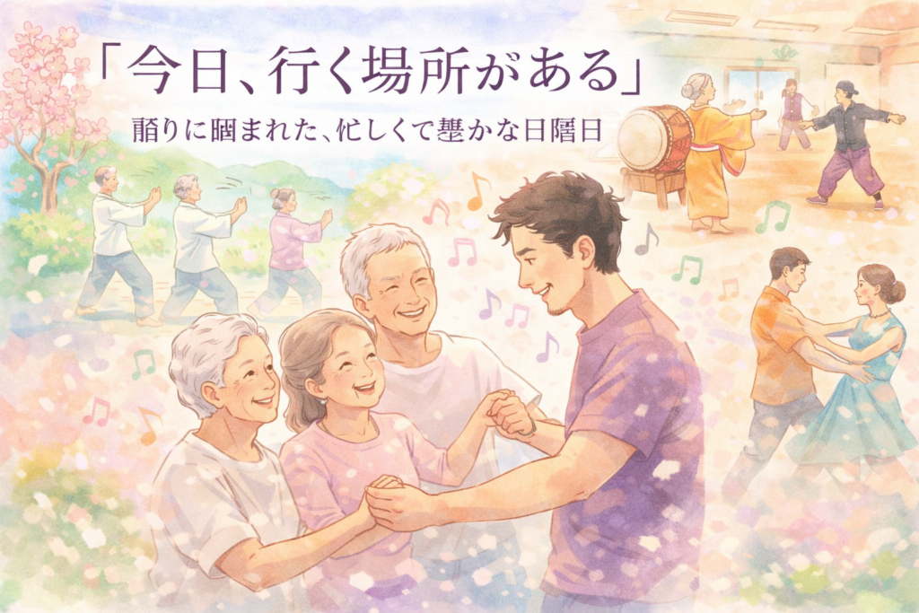 「今日、行く場所がある」——踊りに囲まれた、忙しくて豊かな日曜日