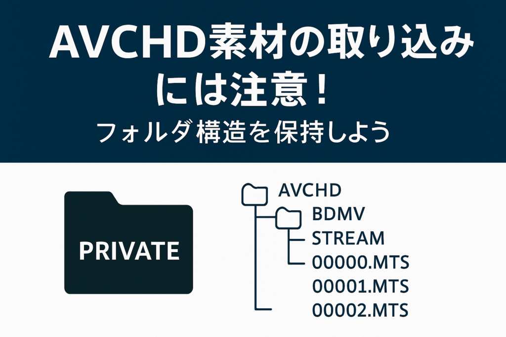 AVCHD素材の取り込みには注意! フォルダ構造を保持しよう