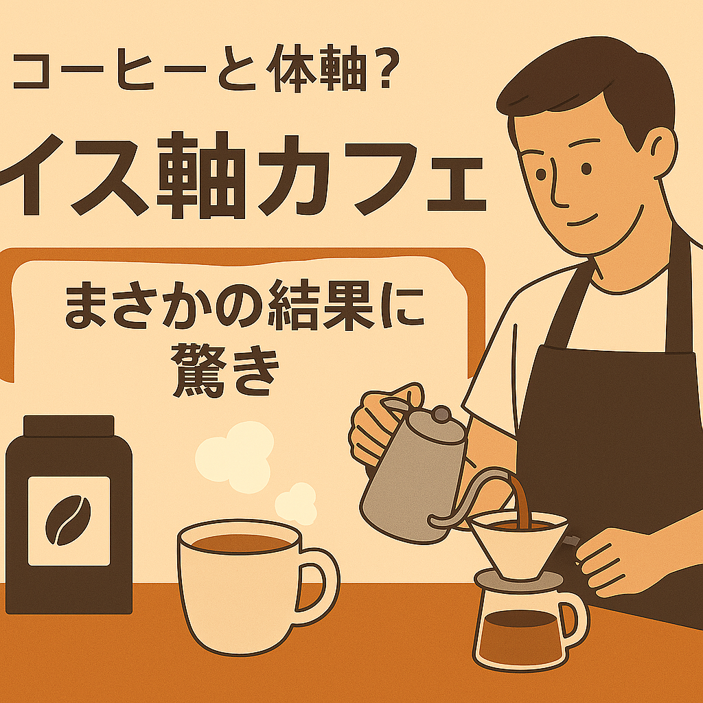 コーヒーと体軸?不思議なコラボ「イス軸カフェ」