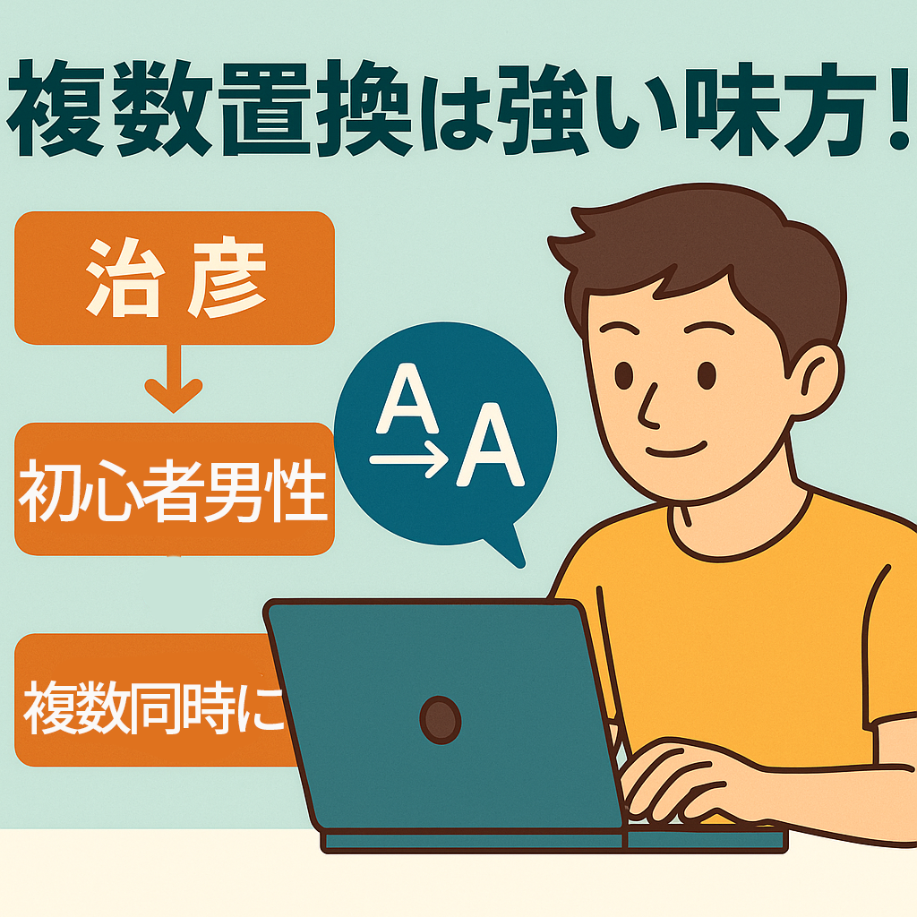 複数置換は強い味方!〜AIまんが制作でも活躍中〜