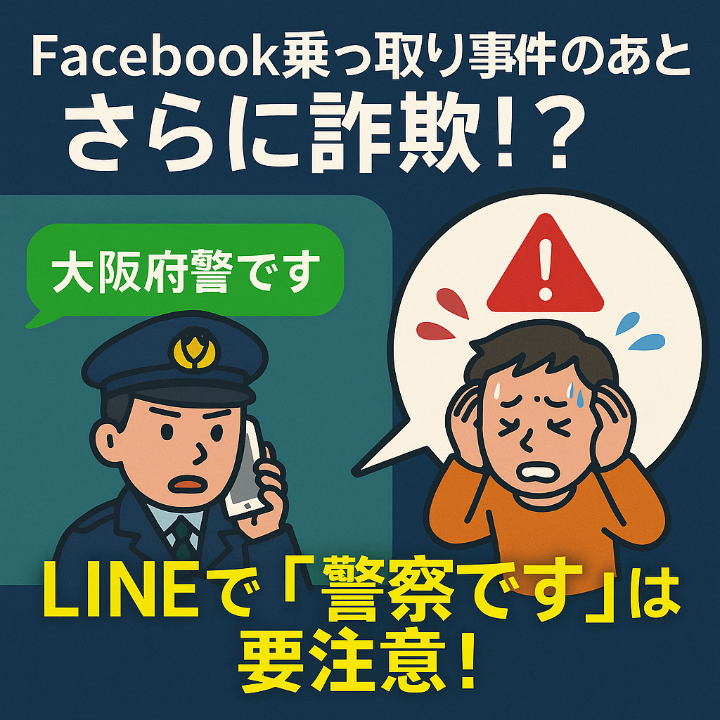 詐欺!?LINEで「大阪府警です」などは要注意!